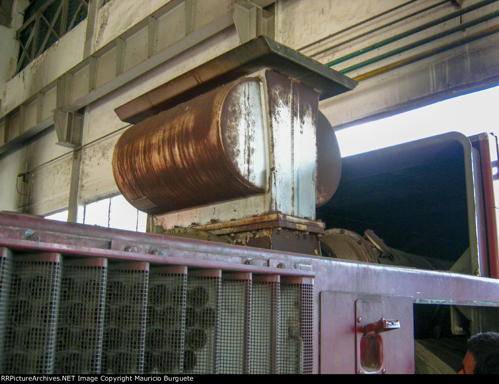 CEFX SD9043MAC Locomotive being repaired